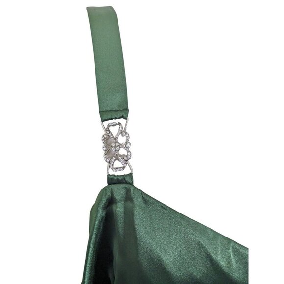 Vintage Y2K Niki Livas NEW Formal Hoco Designer Dress Plus Size 20W Green Satiny - Picture 5 of 9